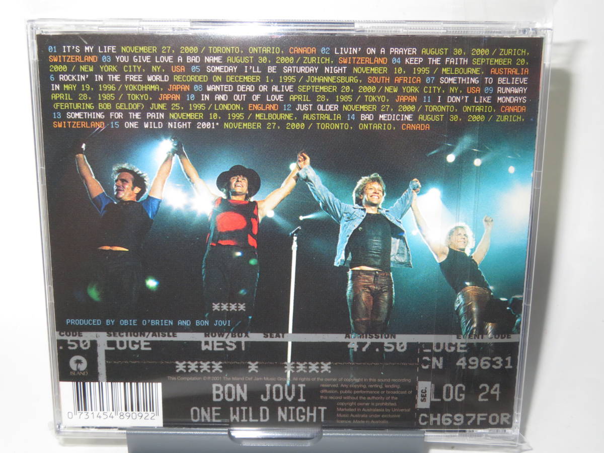 Bon Jovi / One Wild Night : Live 1985-2001_画像2