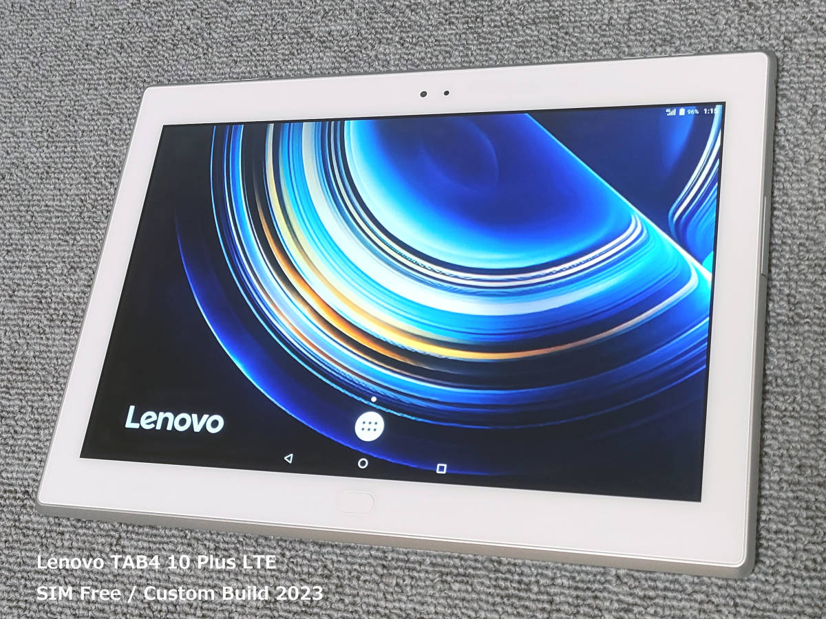 ワンセグ&フルセグ SIMフリー 4G/LTE Lenovo TAB4 10 Plus 超美品 CPU2.0GHz 8コア 特価 指紋認証 動作確認済 動画視聴 カスタム