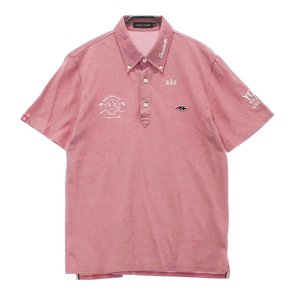 ROUGH&SWELL ラフアンドスウェル 半袖ポロシャツ ピンク系 M [240101036027] ゴルフウェア メンズ