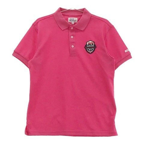 JACK BUNNY ジャックバニー 2022年モデル 半袖ポロシャツ ワッペン ピンク系 4 [240101023452] ゴルフウェア メンズ