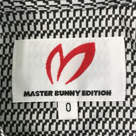 MASTER BUNNY EDITION マスターバニーエディション 2022年モデル 半袖ポロシャツ ロゴ刺繍 総柄 ブラック系 0 [240101027030] ゴルフウェア