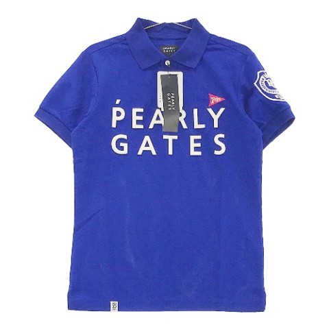 【新品】PEARLY GATES パーリーゲイツ 053-9260651 半袖ポロシャツ ブルー系 3 [240101022675] ゴルフウェア メンズ