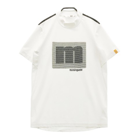 【1円】MUNSINGWEAR マンシングウェア 2022年モデル ハイネック 半袖Tシャツ ホワイト系 M [240101015287]の画像1