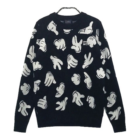 SALE/60%OFF】 0 ブラック系 総柄 ニットセーター ウール混 ミッキー