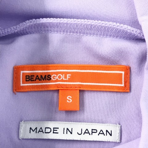 BEAMS GOLF ビームスゴルフ 2022年モデル ハイネック 半袖Tシャツ 刺繍 パープル系 S [240101034060] ゴルフウェア メンズ_画像5