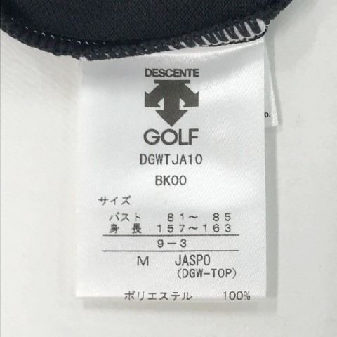 DESCENTE GOLF デサントゴルフ 2022年モデル ハーフジップ 半袖ポロシャツ ブラック系 M [240101033109] ゴルフウェア レディース