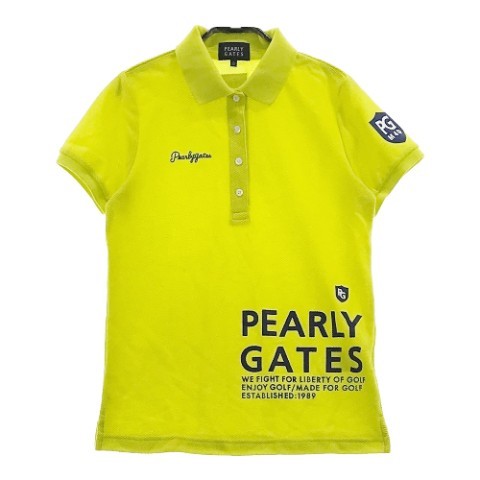 PEARLY GATES パーリーゲイツ 2023年モデル 半袖ポロシャツ イエロー系 0 [240101034878] ゴルフウェア レディース