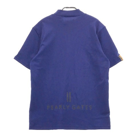 PEARLY GATES パーリーゲイツ 2023年モデル シアサッカー ハイネック半袖Tシャツ ブルー系 7 [240101037987] ゴルフウェア メンズ_画像2