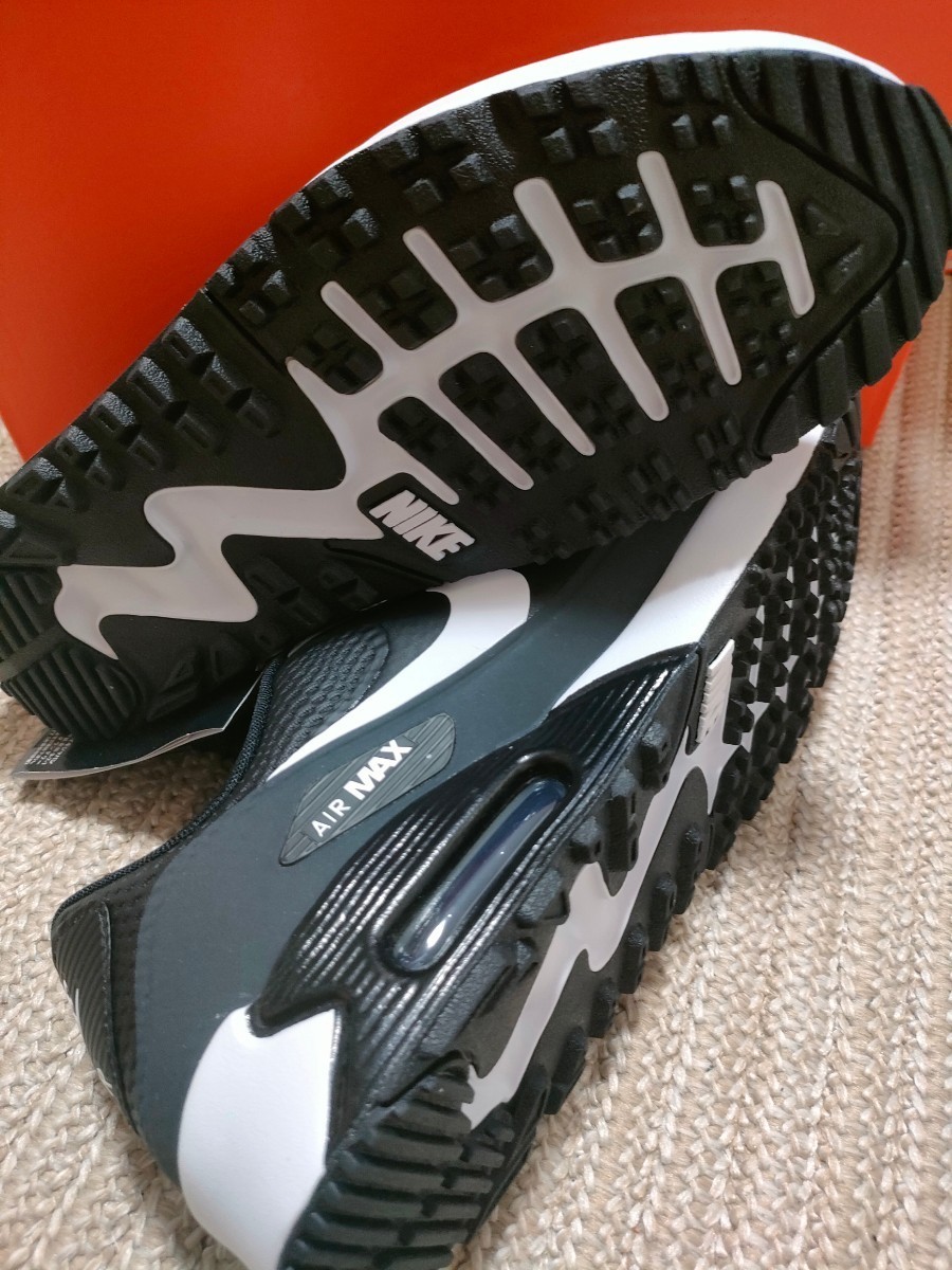 新品 未使用 NIKE GOLF AIR MAX 90 G 27.5cm ブラック 黒 ナイキ エアマックス 90 ゴルフシューズ 固定スパイク スパイク ゴルフ_画像7