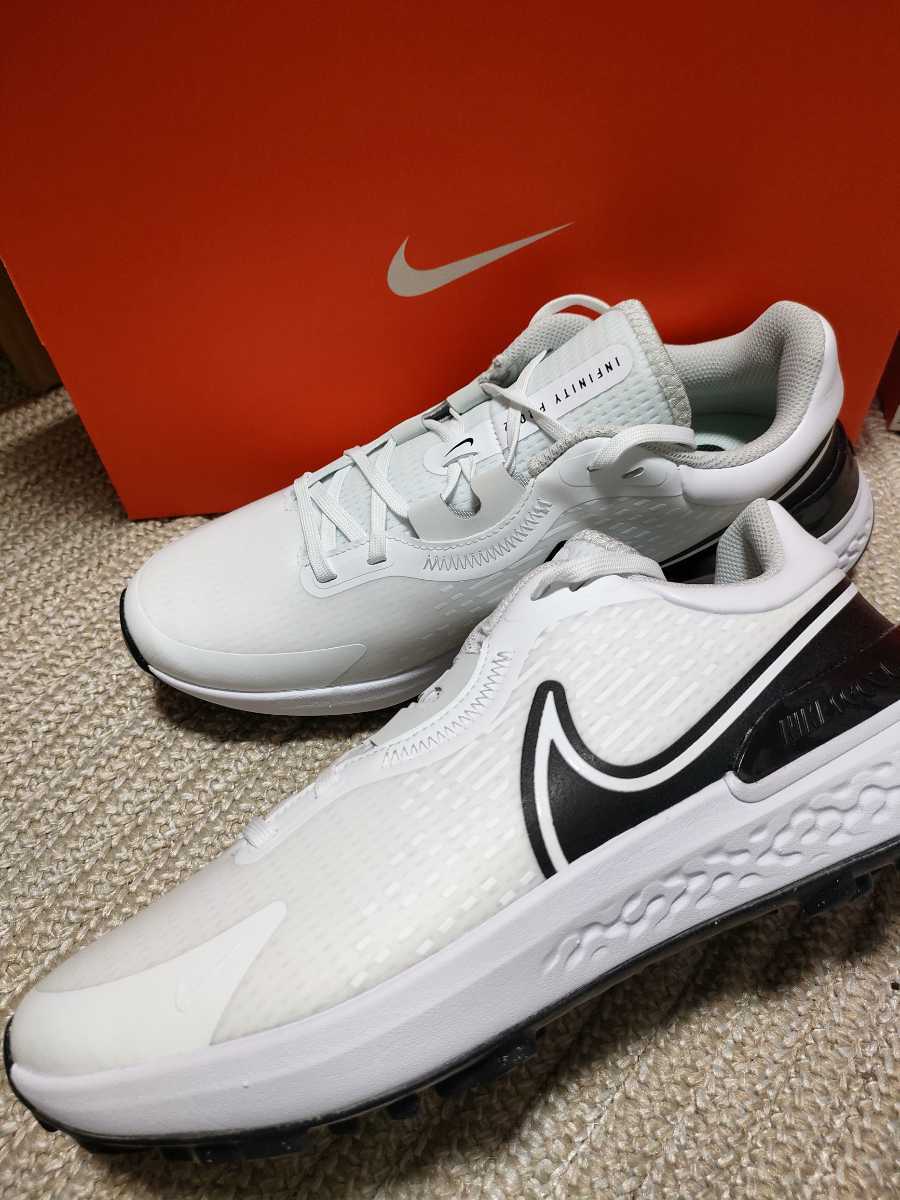 人気デザイナー GOLF NIKE 新品 インフィニティ 2022年製 防水 白×黒