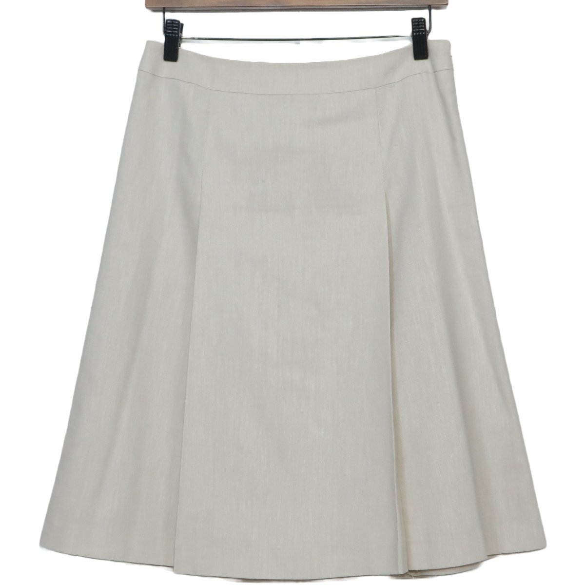  Keith * skirt box pleat large size 40 flax . beige group z3905