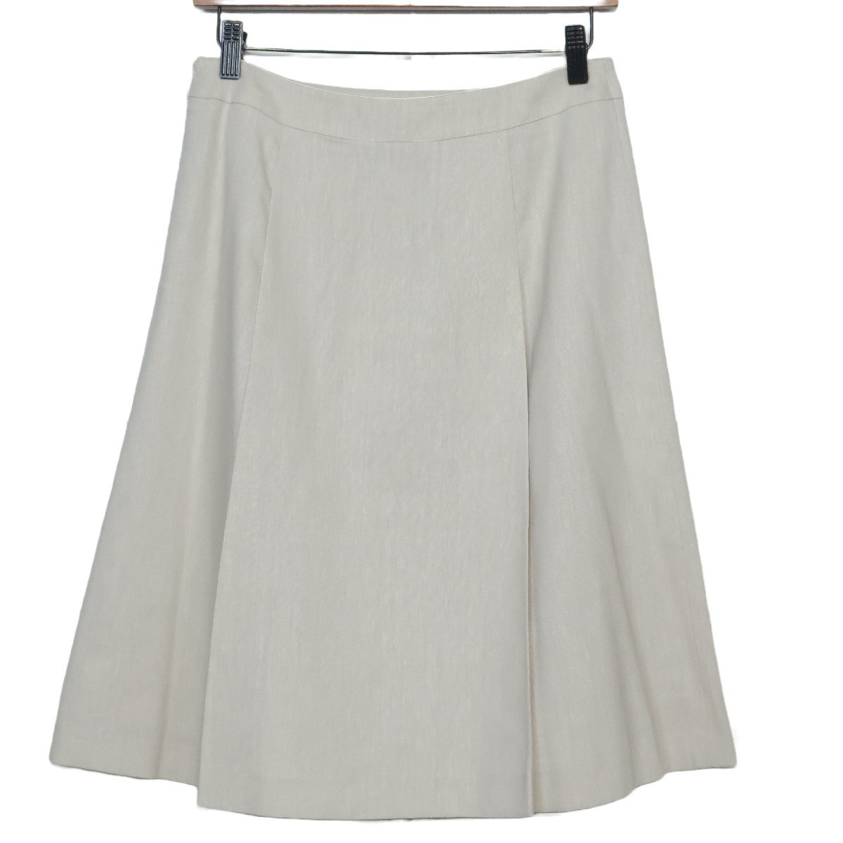  Keith * skirt box pleat large size 40 flax . beige group z3905