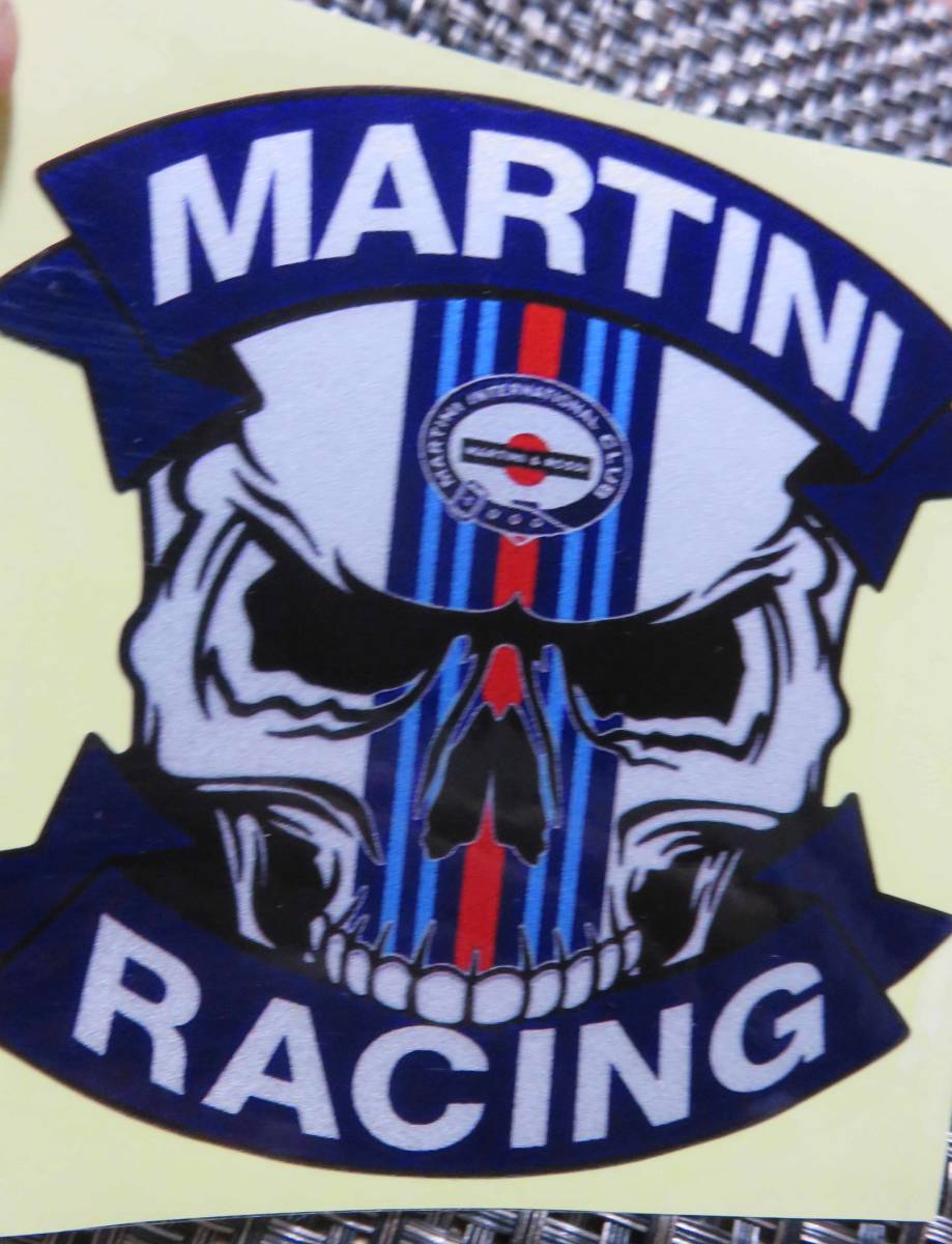 《NW■ST新品》頭蓋骨MR■MARTINI RACING マルティニ レーシング　レース■アメリカ VINTAGE RETRO ステッカー シール■防水◎自動車■開運_画像5