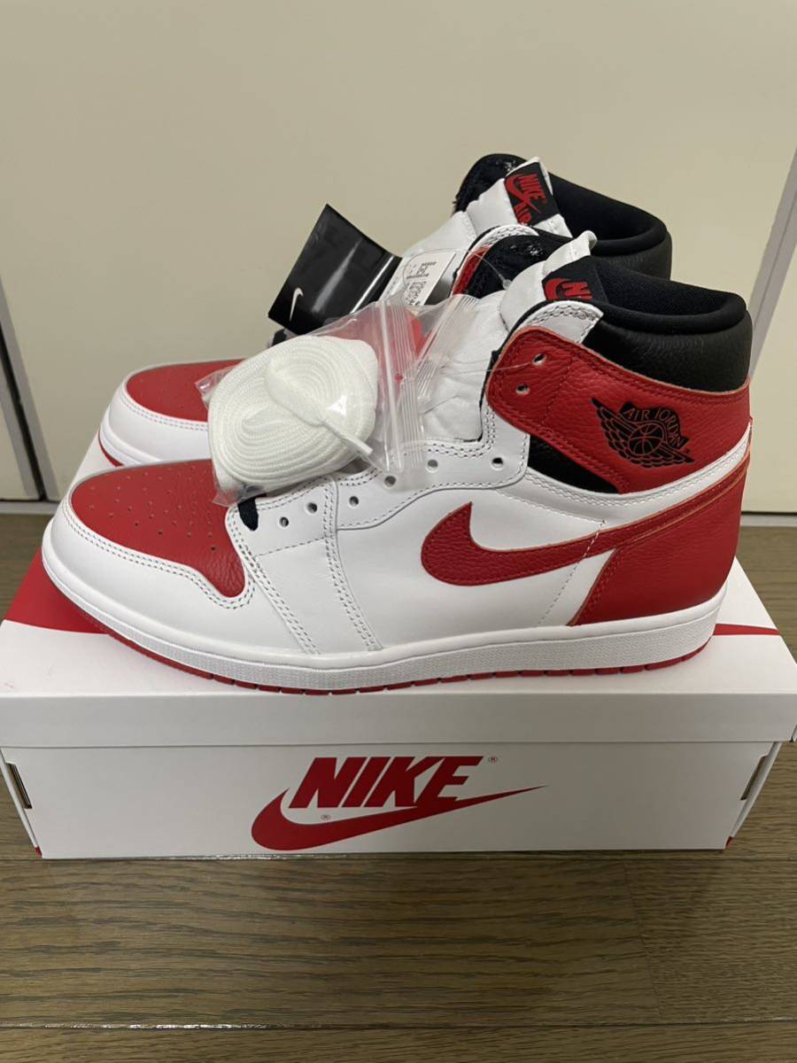 １円スタート】NIKE AIR JORDAN 1 エアジョーダン1 ハイ ヘリテージ