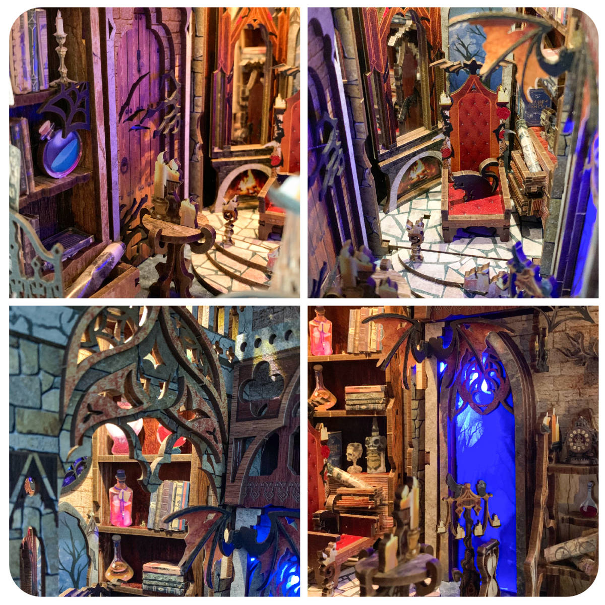 [ same day shipping ]* wooden puzzle * book nk* magic. ... castle *LED light attaching 