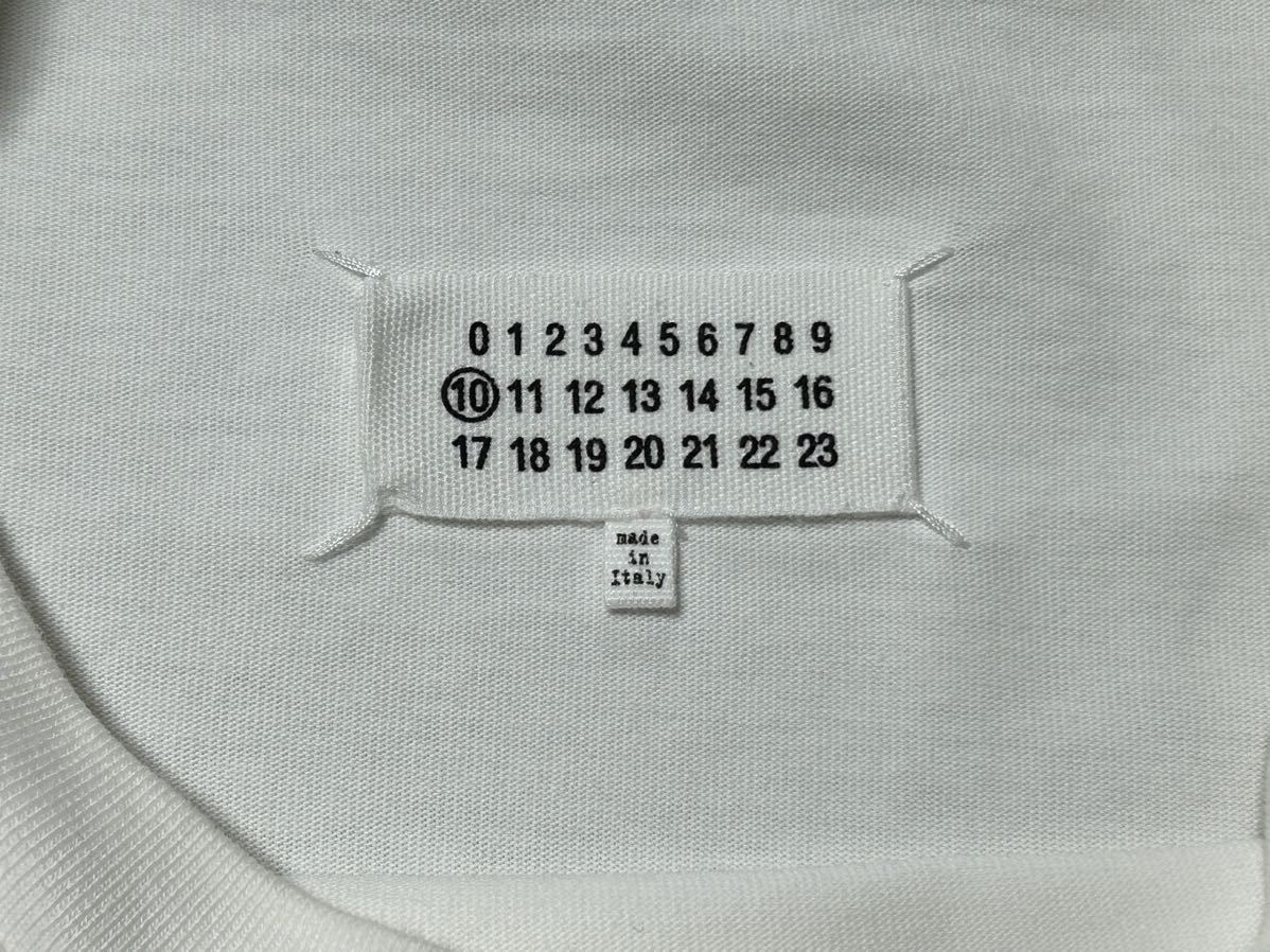 【A27】送料無料★美品 Maison Margiela メゾン マルジェラ Tシャツ カットソー 半袖 サイズ:46 白 ホワイト 国内正規品_画像5