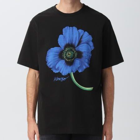 正規品 美品 KENZO ポピーグラフィック Tシャツ ブラック Tシャツ BLACK T-SHIRT トップス 半袖 ロゴT