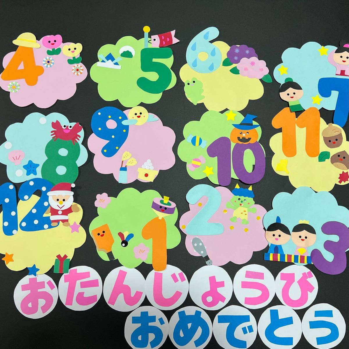 お誕生日表 壁面 保育園 幼稚園 - クラフト・布製品