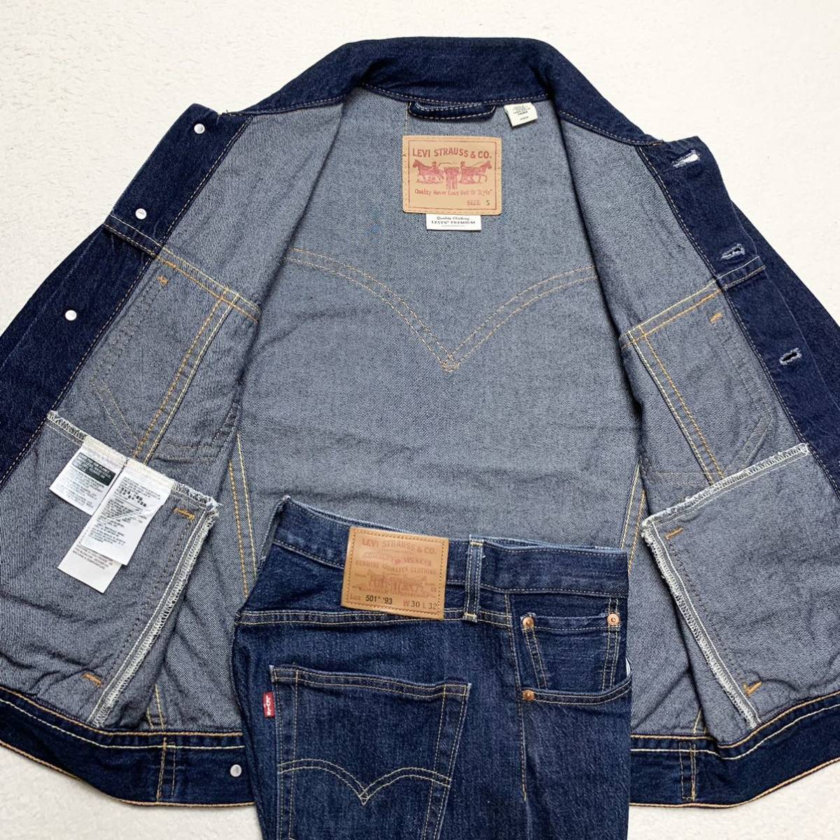 リーバイス Levi's セットアップ 上下 デニムジャケット Gジャン リーバイス Levi's セットアップ 上下 デニムジャケット Gジャン