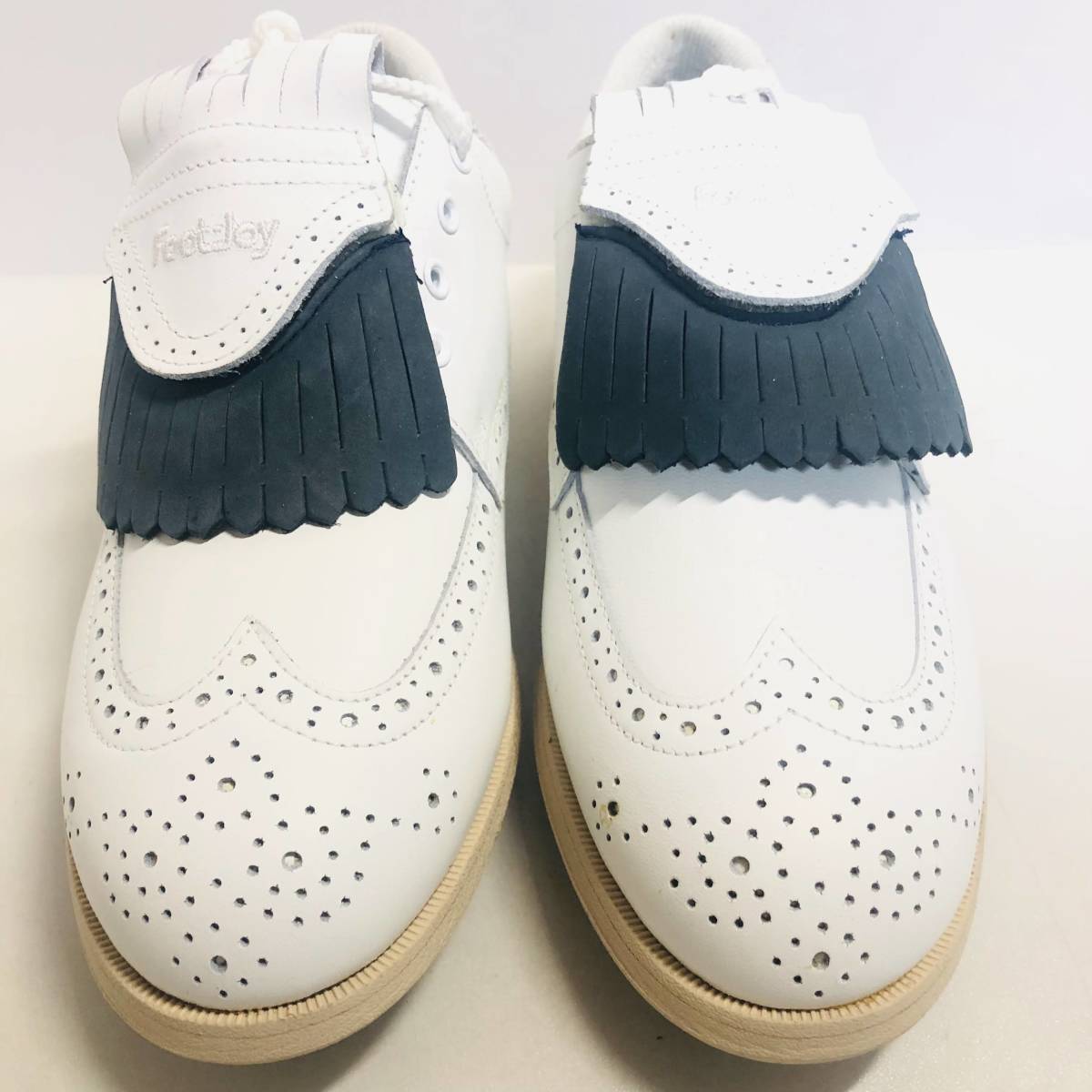 [ обувь ] не использовался хранение товар немного повреждение есть туфли для гольфа FOOT JOY foot Joy оттенок белого US 6 1/2( Япония размер 24cm соответствует )