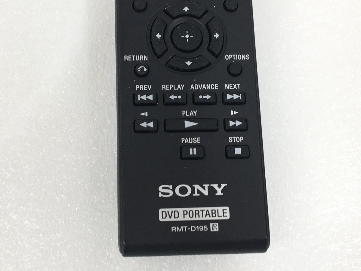 ソニー SONY DVDプレーヤー用リモコン RMT-D195　中古品（管：2A2-M13）_画像3