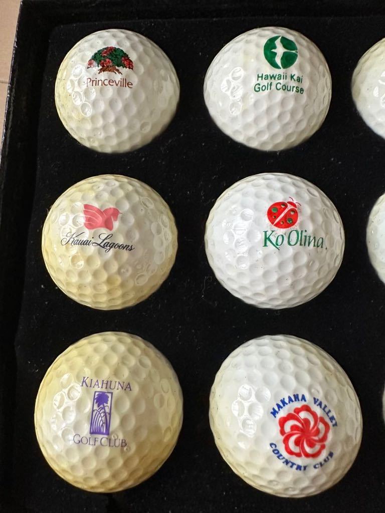 Hawaii custom Logo Golf Balls SPALDING ハワイ有名 ゴルフコース ボールセット アンティーク品 ko lina waikoloa ハワイ コレクター_画像6