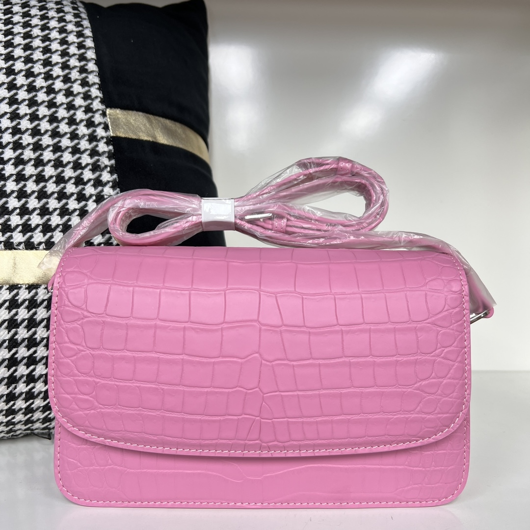 レディースバッグ ワニ革 本革 鞄 クロコダイルレザー 女性 ハンドバッグ ショルダーバッグ 通勤 プレゼント ピンク