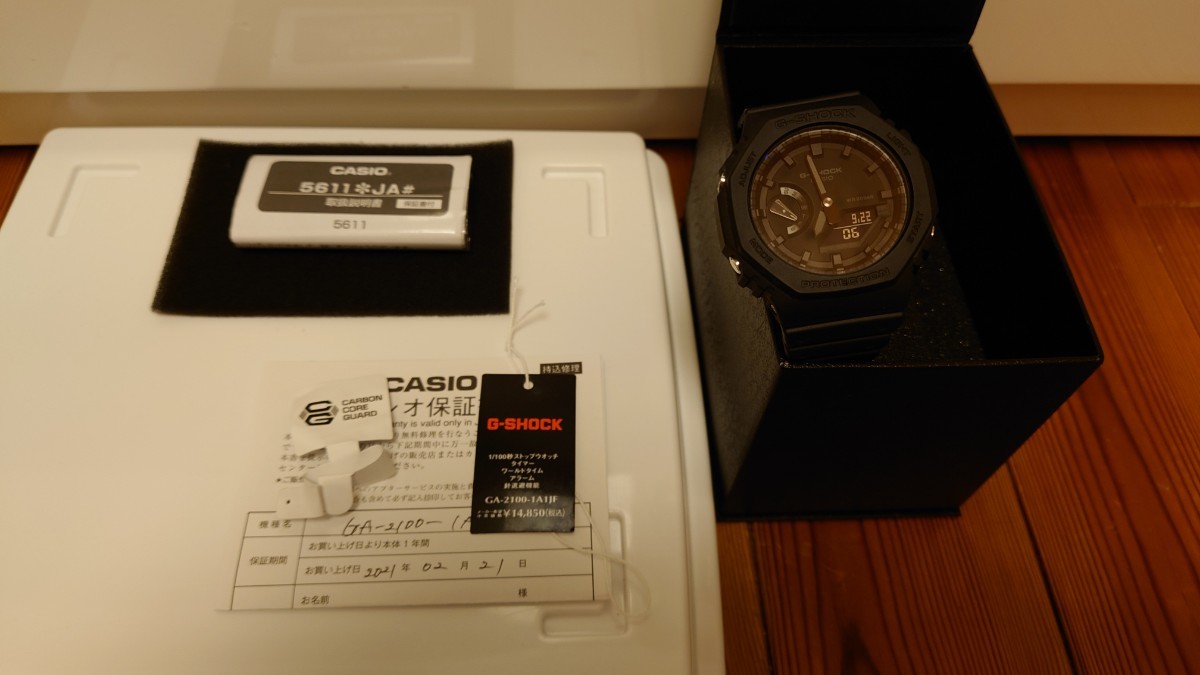 CASIO カシオ G-SHOCK ジーショック GA-2100-1A1JF 腕時計　使用品