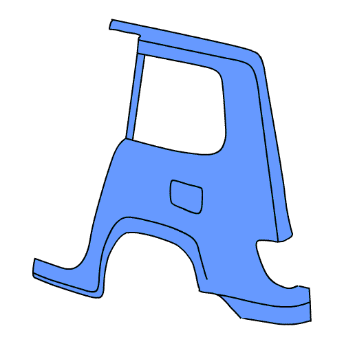 Ｎ－ＢＯＸ JF3 左 リア クォーター スライド パネル B593M スライド レール カバー パネル_画像7