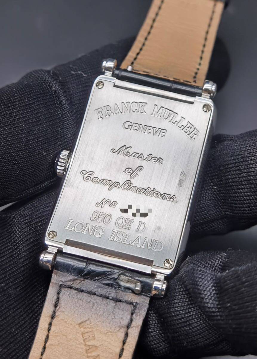 中古美品 保証書あり フランクミュラー FRANCKMULLER ロングアイランド 950QZD 純正ダイヤベゼル K18WG 金無垢 クォーツ レディース 腕時計の画像3