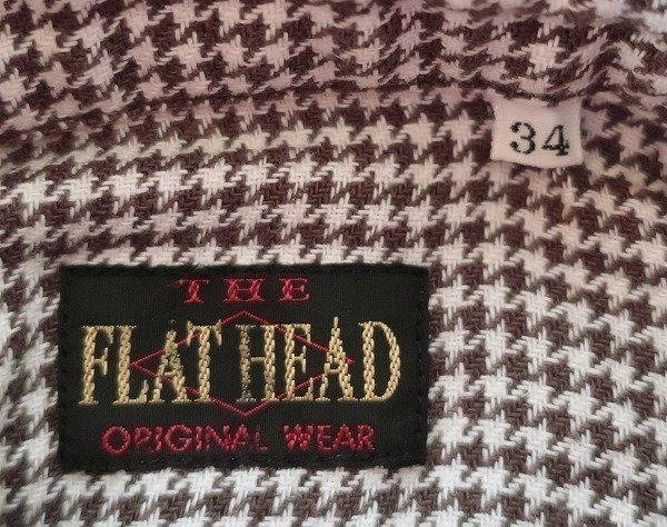 5T1841■未使用品 フラットヘッド 千鳥チェックワークシャツ THE FLAT HEAD_画像3