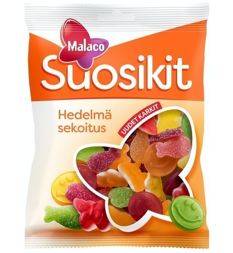 Malaco Suosikit マラコ ポピュラー フルーツ味 グミ 1袋×230g 北欧のお菓子です_画像1