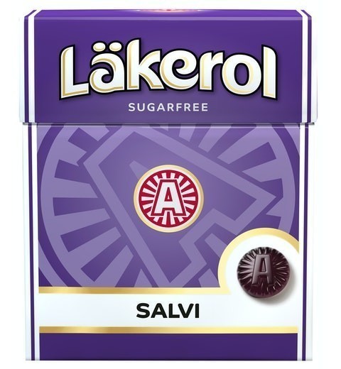 Cloetta Lakerol クロエッタ ラケロール サルビ味 24箱×25g スゥエーデンのハードグミです