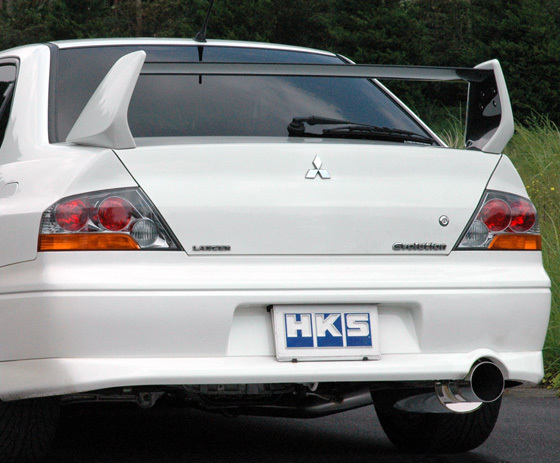 HKS マフラー silent Hi-Power ミツビシ ランサーエボリューションVII GT-A CT9A 4G63(ターボ) RS可 2002年02月～2003年01月 31019-AM007_画像1