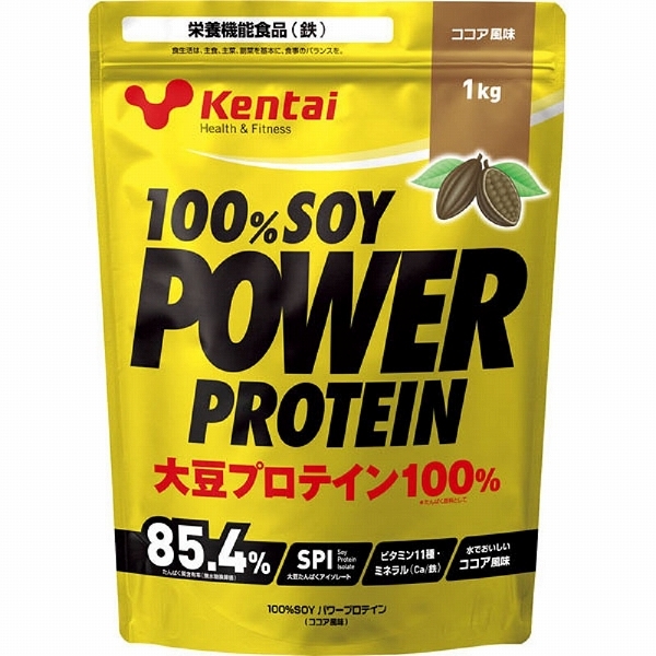Kentai 100％ソイパワー プロテイン 1kg ココア風味 K1211_画像1