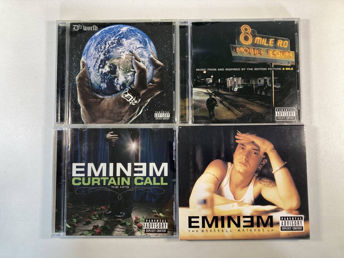 W7439 エミネム/D12 CD アルバム 4枚セット Eminem The Marshall Mathers Curtain Call: The Hits 8 Mile World