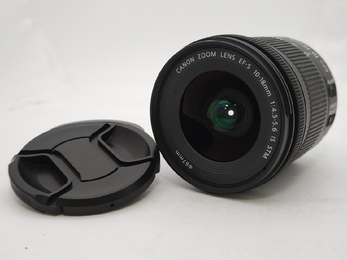 Canon EF-S 10-18ｍｍ F4.5-5.6 IS STM キャノン キャップ前後 付 美品