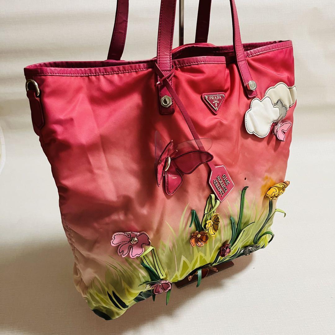 プラダ PRADA トートバッグ ブランド ピンク 花柄|Yahoo!フリマ プラダ PRADA トートバッグ ブランド ピンク 花柄|Yahoo!フリマ