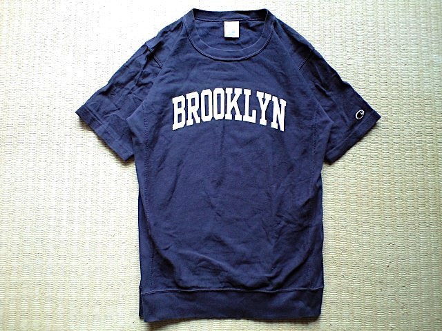 即決 ビームス別注 Mサイズ Champion REVERSE WEAVE ヘビーウェイト BROOKLYN Tシャツ ブルックリン チャンピオン ネイビー