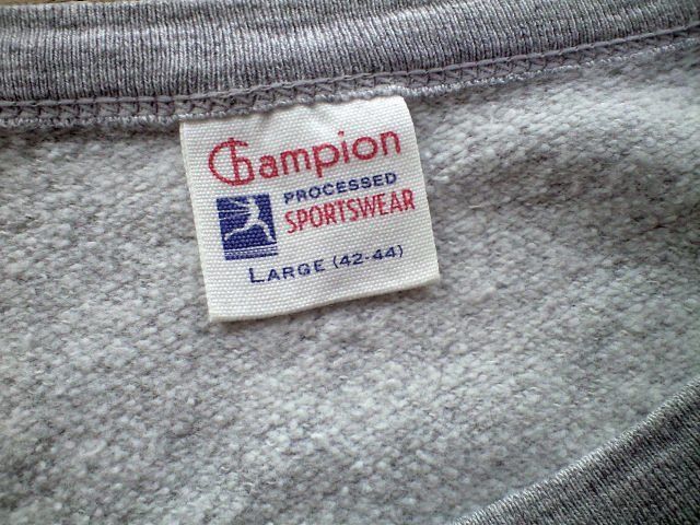 即決 別注品 60s 復刻 ランタグ Lサイズ 42-44 Champion クルー 即決 別注品 60s 復刻 ランタグ Lサイズ 42-44 Champion クルー