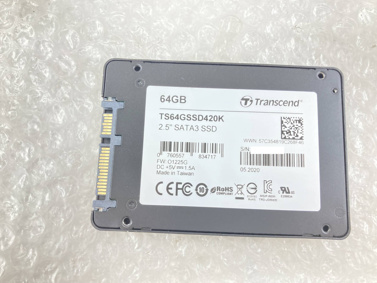 several arrival *Transcend TS64GSSD420K SSD 2.5 -inch SATA 64GB* operation goods 