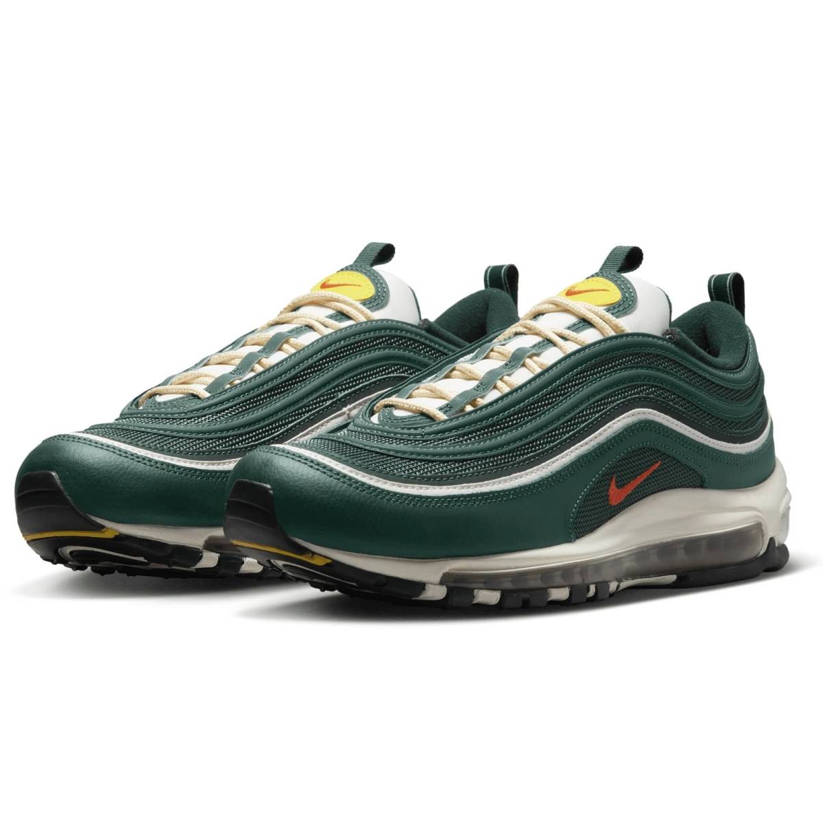 ☆NIKE AIR MAX 97 SE CAMPUS PACK 濃緑/淡白/明赤/黄 25.5cm ナイキ エア マックス 97 SE キャンプパック FD0344-397_画像1