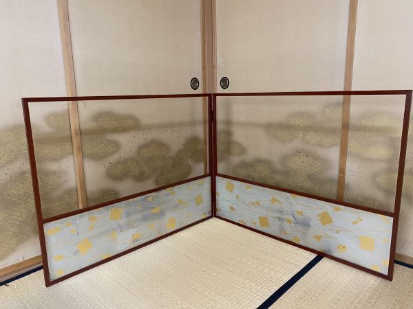 1着でも送料無料 【雪華】 奥村 吉兵衛 表吉 銀地 金切ハク 腰 風炉先
