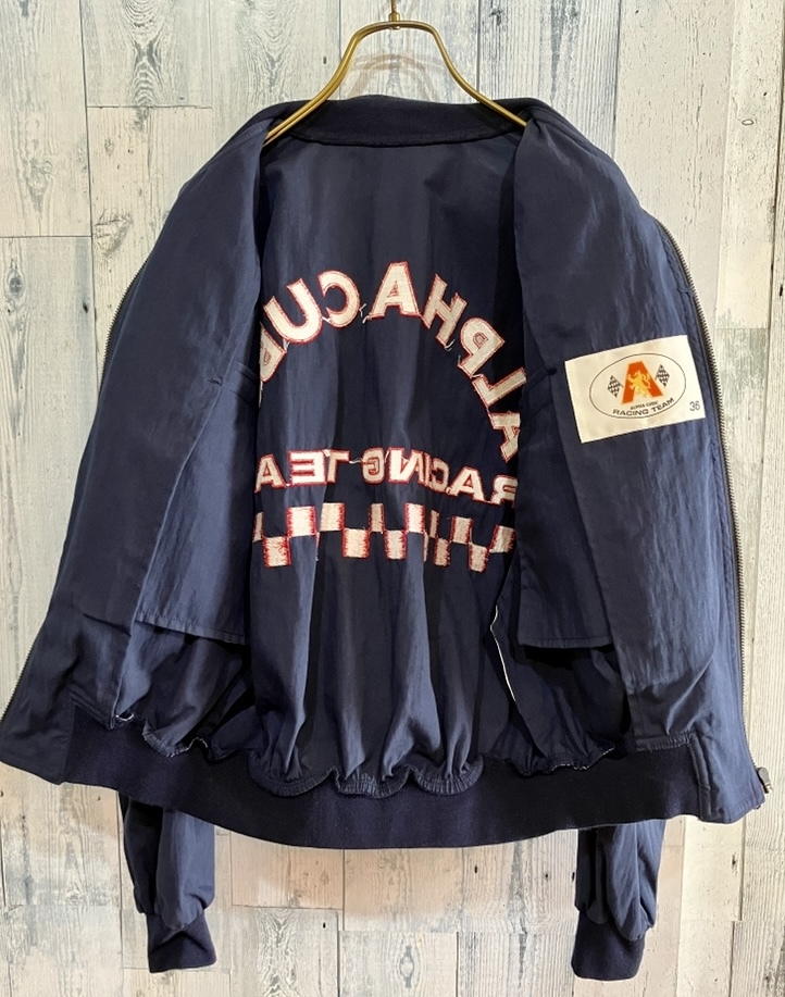希少ビンテージALPHA CUBICアルファキュービックレーシング刺繍 希少ビンテージALPHA CUBICアルファキュービックレーシング刺繍