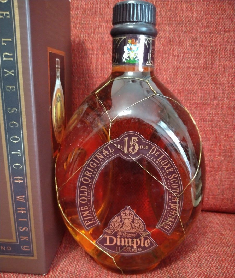  古酒 SCOTCHディンプル 15年 デラックス スコッチウイスキー Dimple 箱付　送料込み