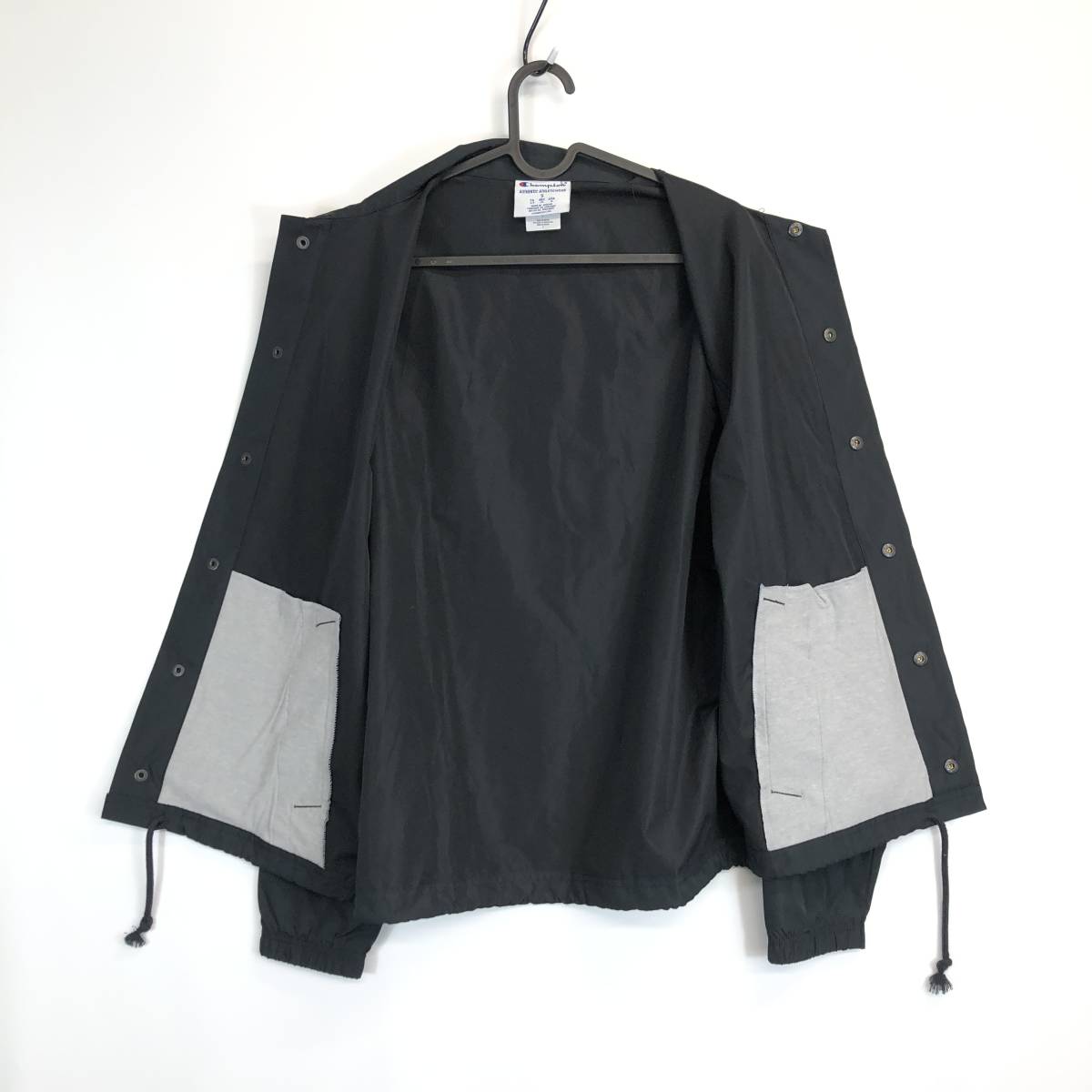 チャンピオン CHAMPION コーチジャケット ブラック ナイロン チャンピオン CHAMPION コーチジャケット ブラック ナイロン