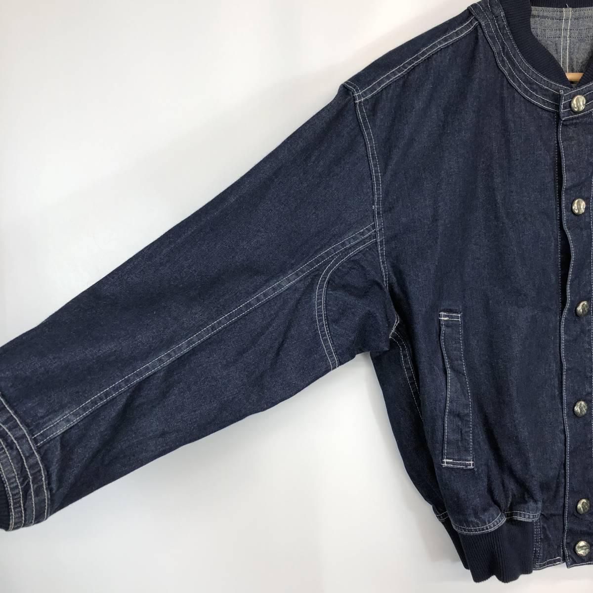 80s 日本製 イッセイミヤケ issey miyake jean of plantation/ジーンオブプランテーション デニムブルゾン Sサイズ_画像10