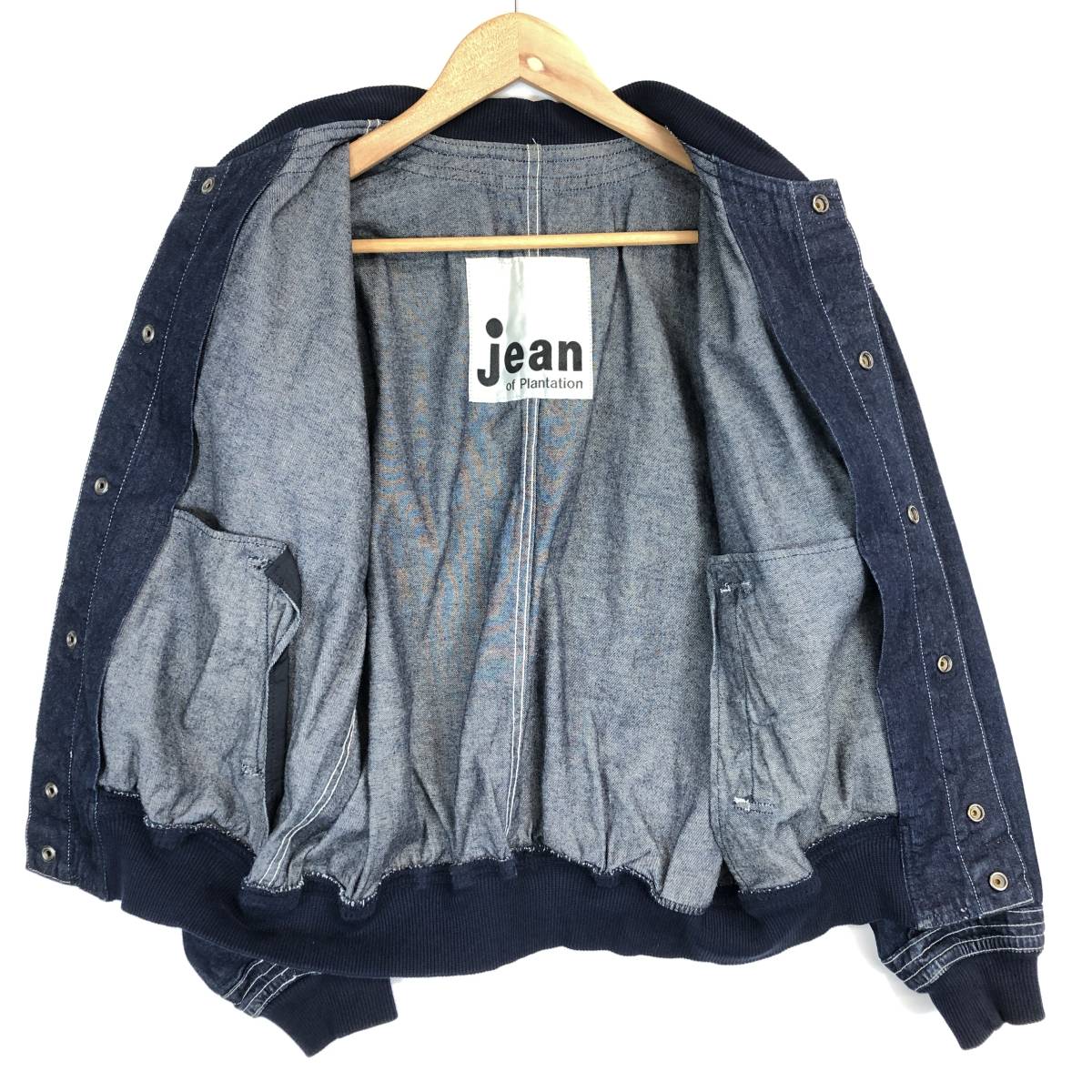 80s 日本製 イッセイミヤケ issey miyake jean of plantation/ジーンオブプランテーション デニムブルゾン Sサイズ_画像5