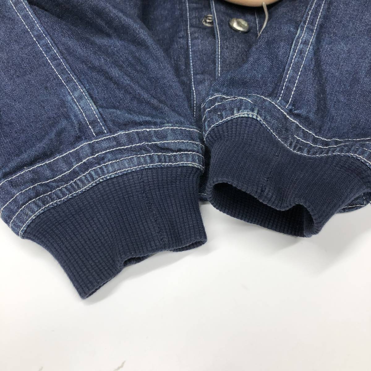 80s 日本製 イッセイミヤケ issey miyake jean of plantation/ジーンオブプランテーション デニムブルゾン Sサイズ_画像9