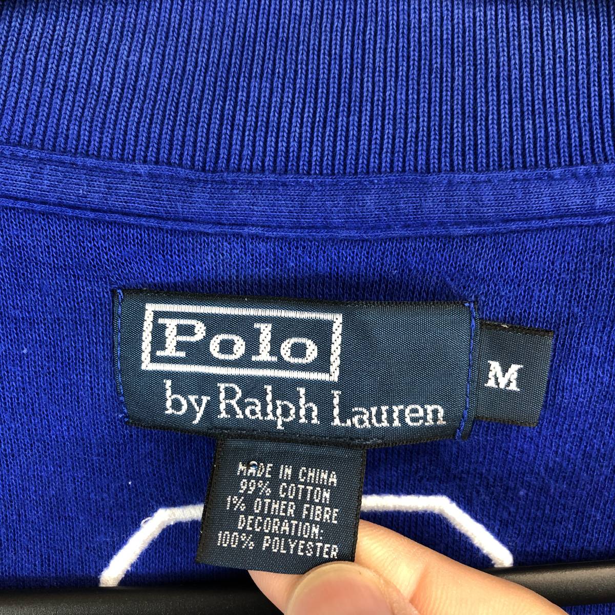 ラルフローレン Ralph Lauren コットンジップジャケット ブルー ITALY KK-RL-KA-0506/7506 Mサイズ